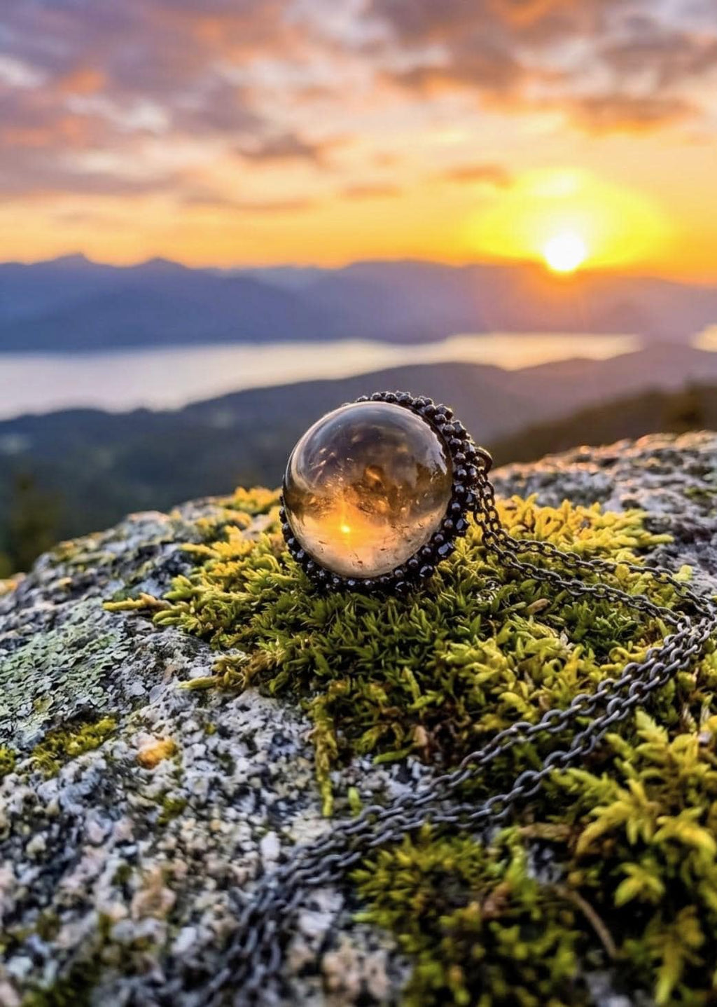 Smokey Quartz Sphere Necklace