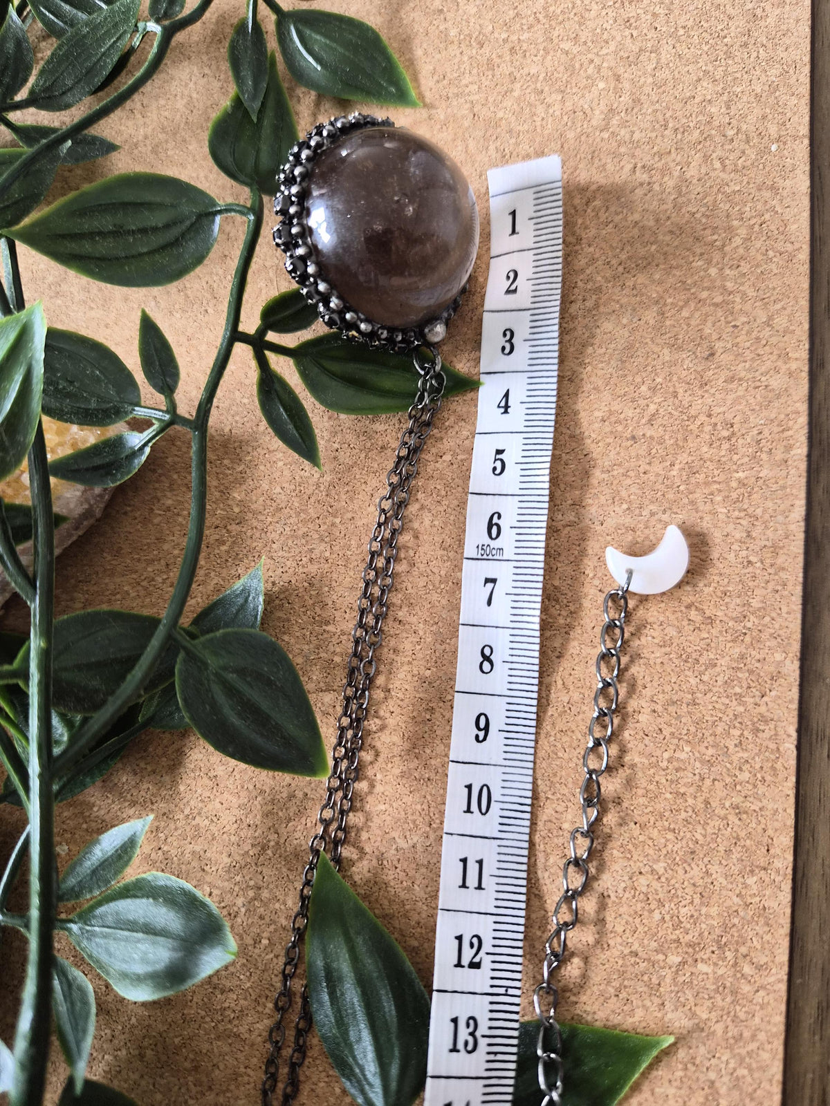 Smokey Quartz Sphere Necklace