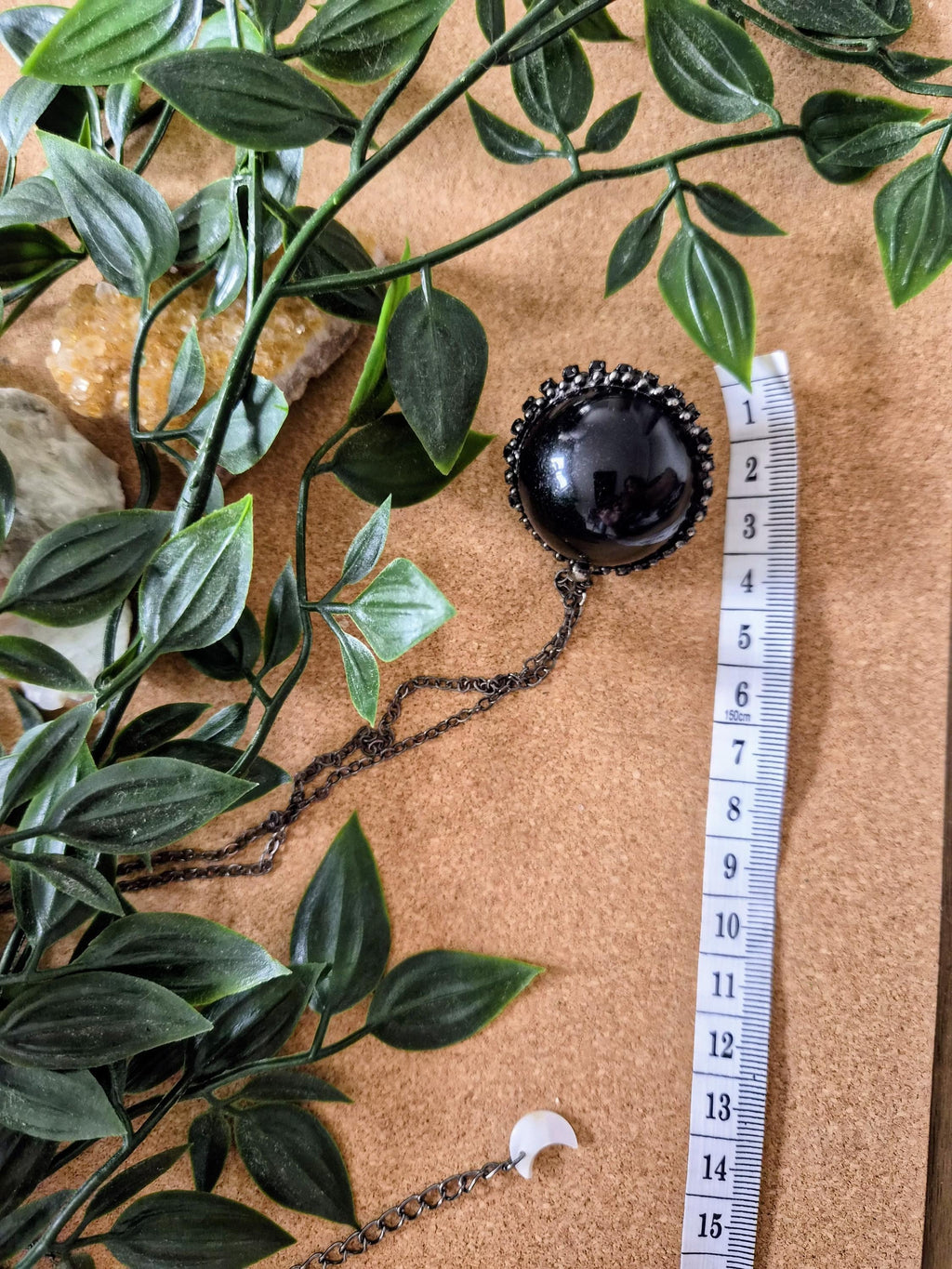 Black Obsidian Sphere Necklace