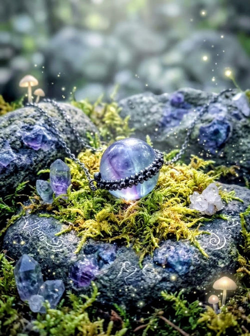 Fluorite Sphere Necklace
